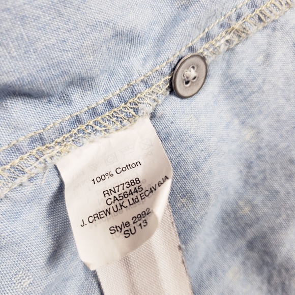 Madewell Chambray Polka Dot Button Down Shirt XS - Picture 8 of 8